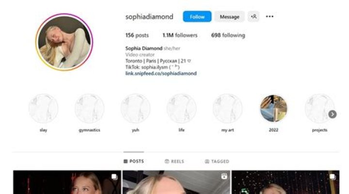Sophia Diamond Biography, Wiki, Height, Net Worth, Family, Nationality, Age, Boyfriend’s Name & Facts